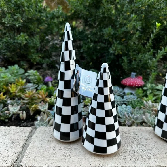 Becki Owens holiday collection black white checkered Christmas tree LARGE - Picture 11 of 12